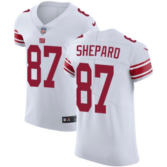 Men's Nike New York Giants 87 Sterling Shepard White Vapor Untouchable Elite Player NFL Jersey