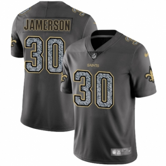 Men's Nike New Orleans Saints 30 Natrell Jamerson Gray Static Vapor Untouchable Limited NFL Jersey