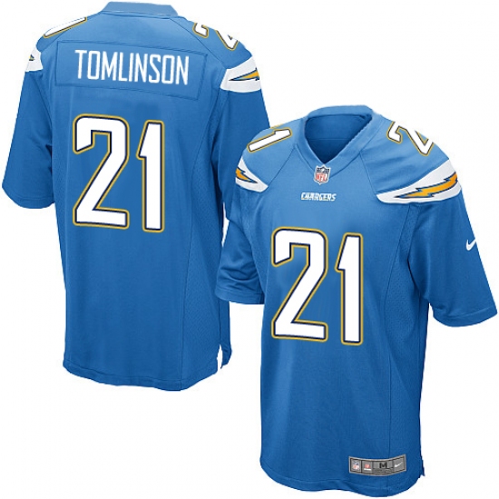 Men's Nike Los Angeles Chargers 21 LaDainian Tomlinson Game Electric Blue Alternate NFL Jersey