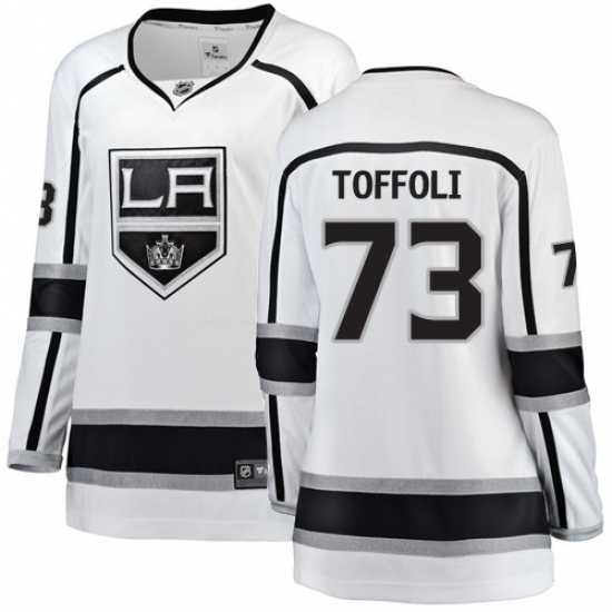 Women's Los Angeles Kings 73 Tyler Toffoli Authentic White Away Fanatics Branded Breakaway NHL Jersey