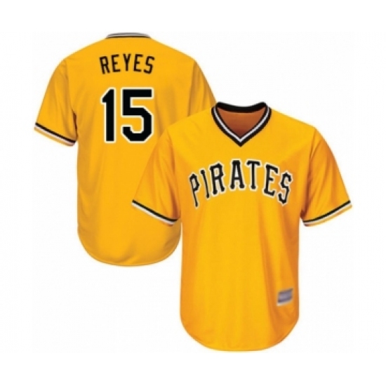 Youth Pittsburgh Pirates 15 Pablo Reyes Authentic Gold Alternate Cool Base Baseball Player Jersey