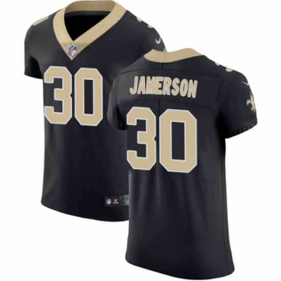 Men's Nike New Orleans Saints 30 Natrell Jamerson Black Team Color Vapor Untouchable Elite Player NFL Jersey