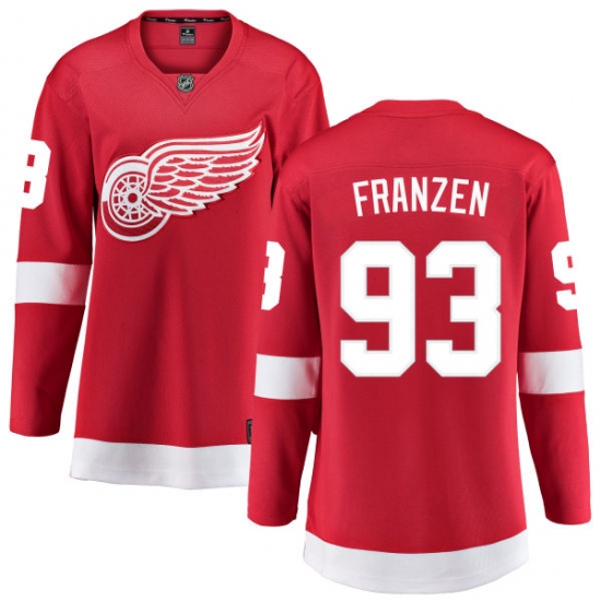 Women's Detroit Red Wings 93 Johan Franzen Fanatics Branded Red Home Breakaway NHL Jersey