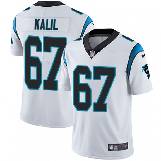 Youth Nike Carolina Panthers 67 Ryan Kalil White Vapor Untouchable Limited Player NFL Jersey