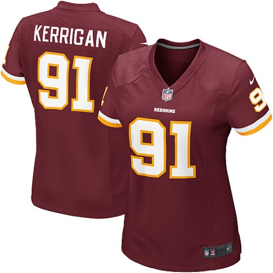 Women's Nike Washington Redskins 91 Ryan Kerrigan Game Burgundy Red Team Color NFL Jersey