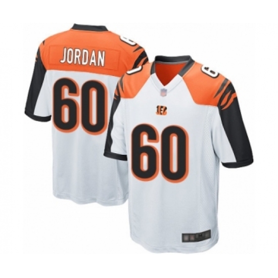 Men's Cincinnati Bengals 60 Michael Jordan Game White Football Jersey