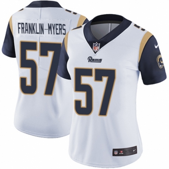 Women's Nike Los Angeles Rams 57 John Franklin-Myers White Vapor Untouchable Elite Player NFL Jersey