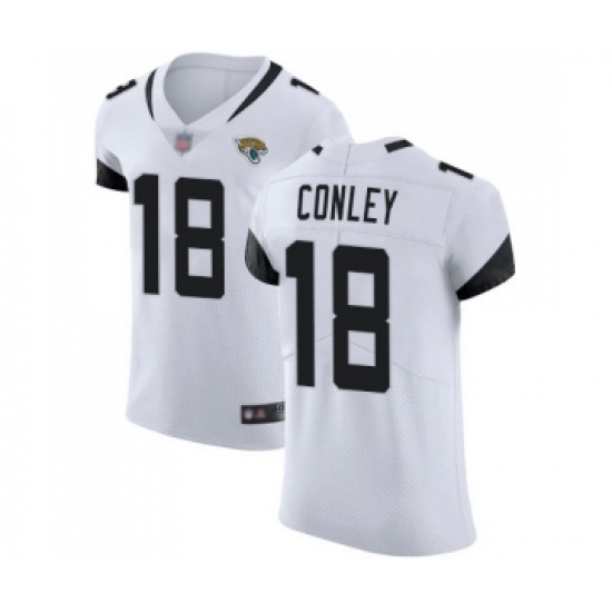 Men's Jacksonville Jaguars 18 Chris Conley White Vapor Untouchable Elite Player Football Jersey