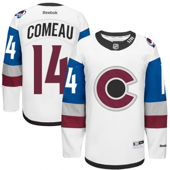 Men's Reebok Colorado Avalanche 14 Blake Comeau Premier White 2016 Stadium Series NHL Jersey