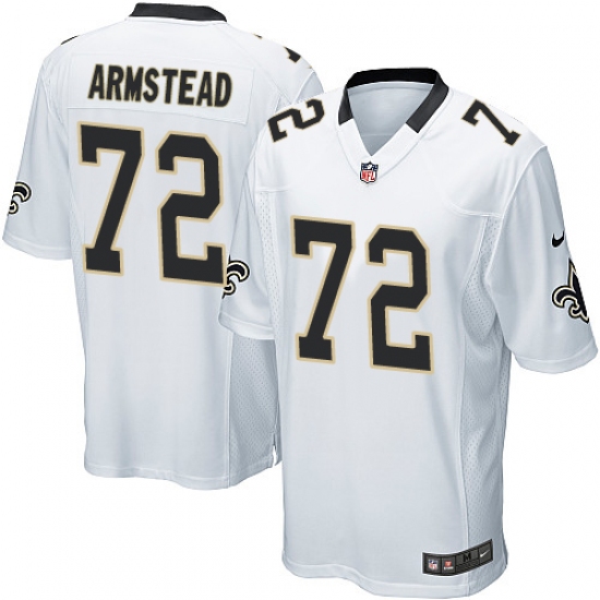 Men's Nike New Orleans Saints 72 Terron Armstead Game White NFL Jersey