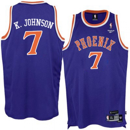 Men's Adidas Phoenix Suns 7 Kevin Johnson Swingman Purple New Throwback NBA Jersey