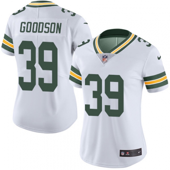 Women's Nike Green Bay Packers 39 Demetri Goodson White Vapor Untouchable Limited Player NFL Jersey