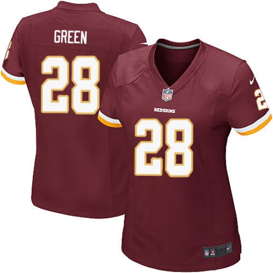 Women's Nike Washington Redskins 28 Darrell Green Game Burgundy Red Team Color NFL Jersey