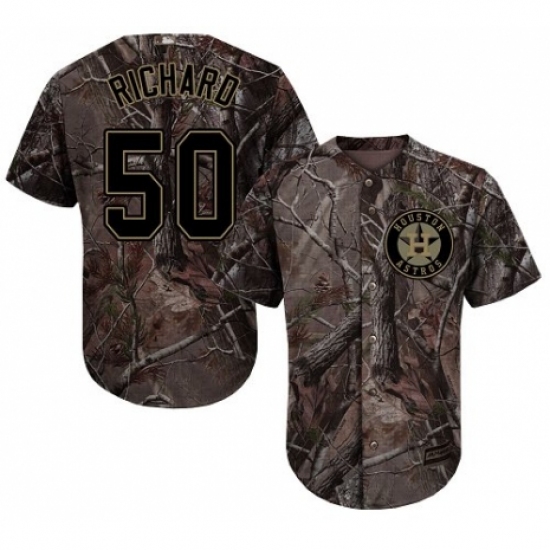 Youth Majestic Houston Astros 50 J.R. Richard Authentic Camo Realtree Collection Flex Base MLB Jersey