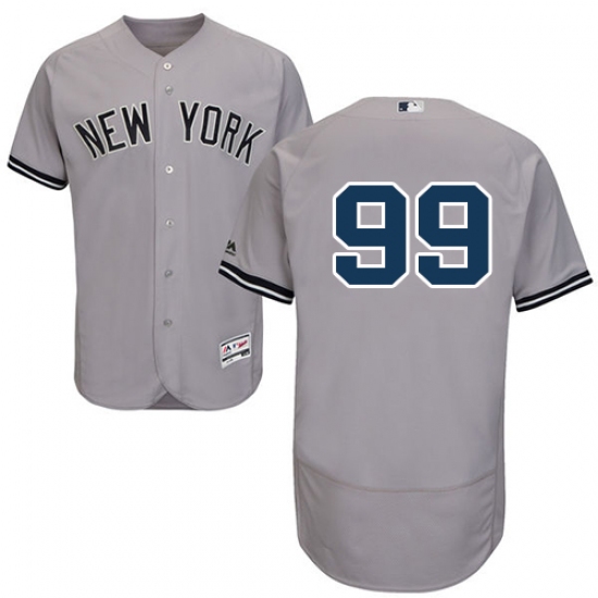Men's Majestic New York Yankees 99 Aaron Judge Grey Flexbase Authentic Collection MLB Jersey