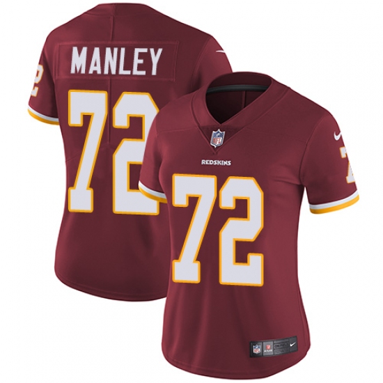 Women's Nike Washington Redskins 72 Dexter Manley Burgundy Red Team Color Vapor Untouchable Limited Player NFL Jersey