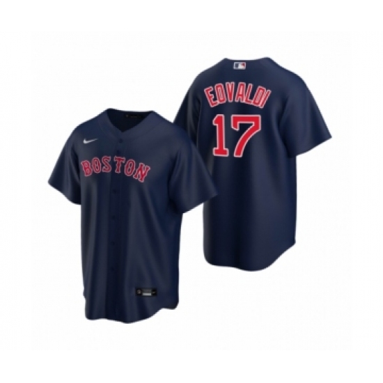 Men's Boston Red Sox 17 Nathan Eovaldi Nike Navy Replica Alternate Jersey