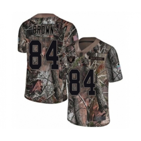 Men's Oakland Raiders 84 Antonio Brown Limited Camo Rush Realtree Football Jersey