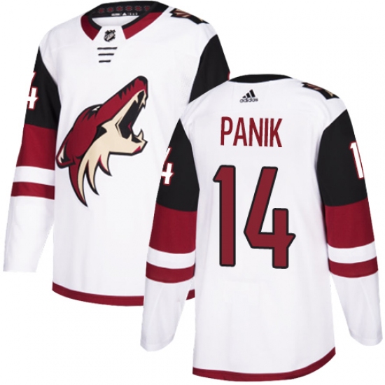 Men's Adidas Arizona Coyotes 14 Richard Panik Authentic White Away NHL Jersey