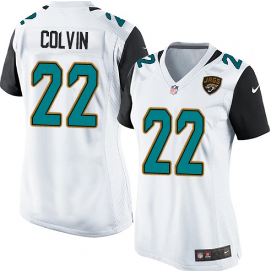 Women's Nike Jacksonville Jaguars 22 Aaron Colvin Game White NFL Jersey