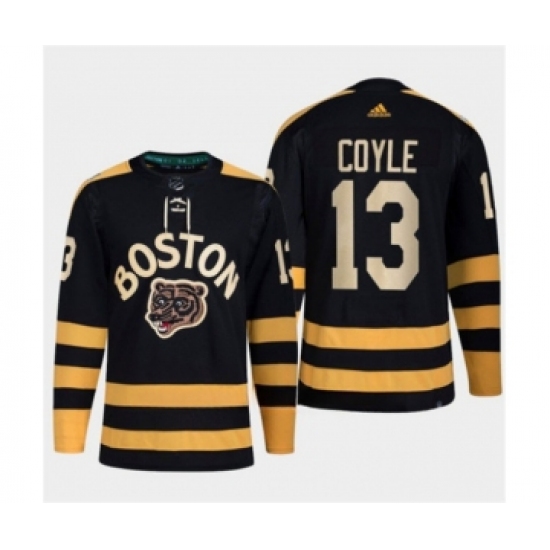 Men's Boston Bruins 13 Charlie Coyle Black Classic Primegreen Stitched Jersey