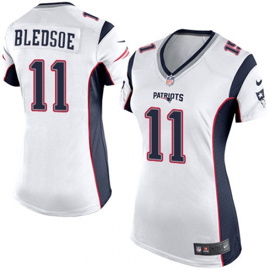 Women's Nike New England Patriots 11 Drew Bledsoe Game White NFL Jersey