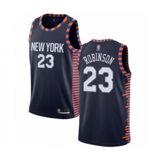 Women's New York Knicks 23 Mitchell Robinson Swingman Navy Blue Basketball Jersey - 2018 19 City Edition