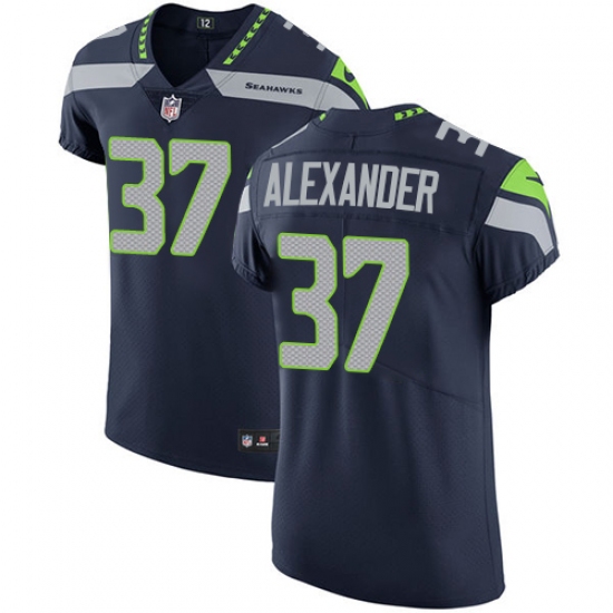 Men's Nike Seattle Seahawks 37 Shaun Alexander Steel Blue Team Color Vapor Untouchable Elite Player NFL Jersey