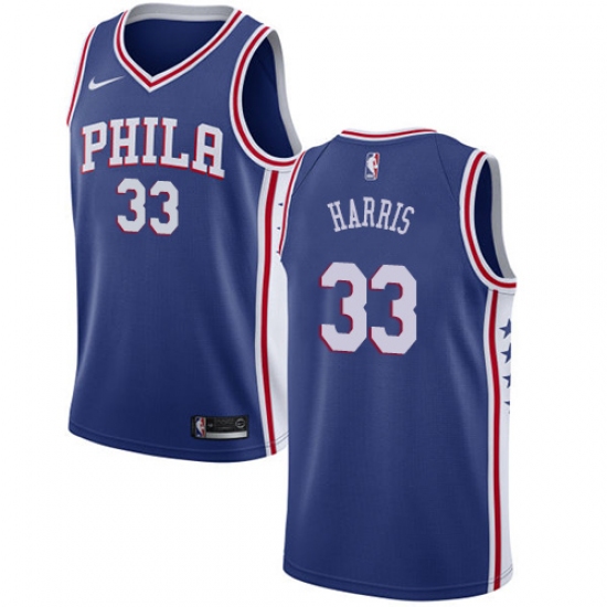 Men's Nike Philadelphia 76ers 33 Tobias Harris Blue NBA Swingman Icon Edition Jersey