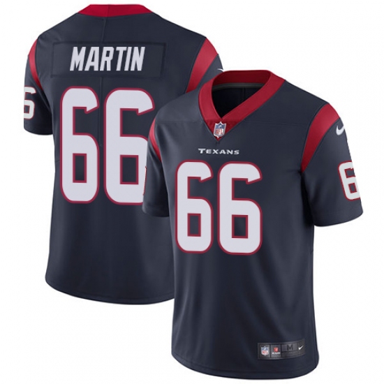 Youth Nike Houston Texans 66 Nick Martin Limited Navy Blue Team Color Vapor Untouchable NFL Jersey