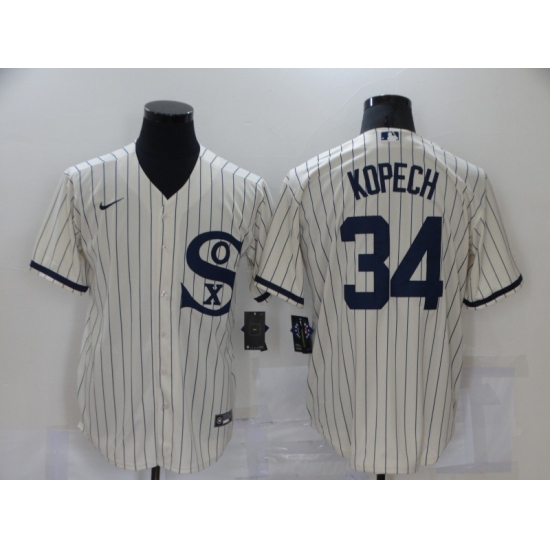 Men's Nike Chicago White Sox 34 Michael Kopech Cream Game 2021 Field of Dreams Jersey