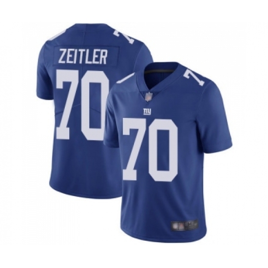 Youth New York Giants 70 Kevin Zeitler Royal Blue Team Color Vapor Untouchable Limited Player Football Jersey