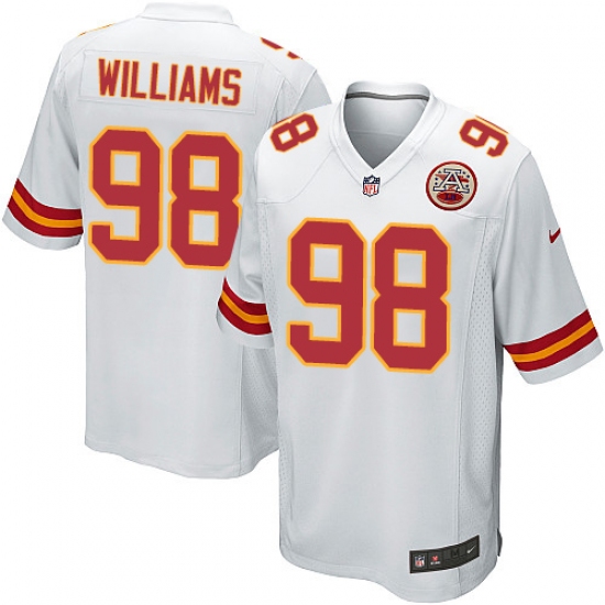 Men's Nike Kansas City Chiefs 98 Xavier Williams Game White NFL Jersey