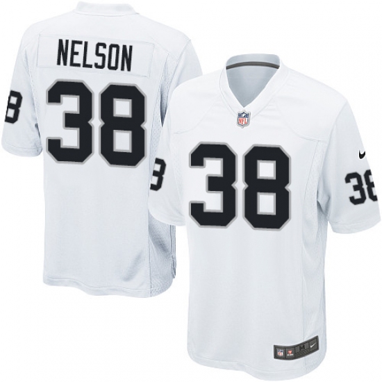 Men's Nike Oakland Raiders 38 Nick Nelson Game White NFL Jersey