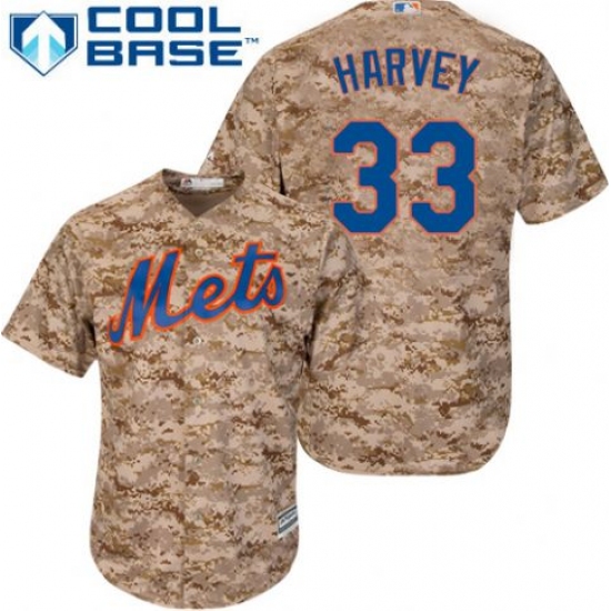 Women's Majestic New York Mets 33 Matt Harvey Authentic Camo MLB Jersey