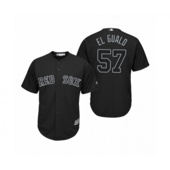 Women's Boston Red Sox 57 Eduardo Rodriguez El Gualo Black 2019 Players Weekend Replica Jersey