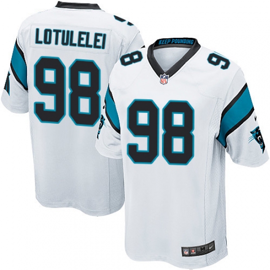 Men's Nike Carolina Panthers 98 Star Lotulelei Game White NFL Jersey