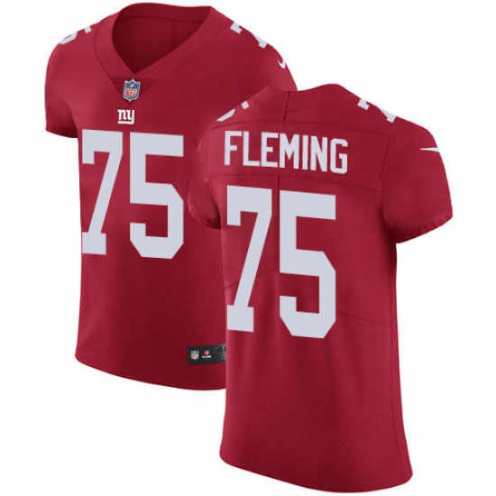 Nike New York Giants 75 Cameron Fleming Red Alternate Men's Stitched NFL New Elite Jersey