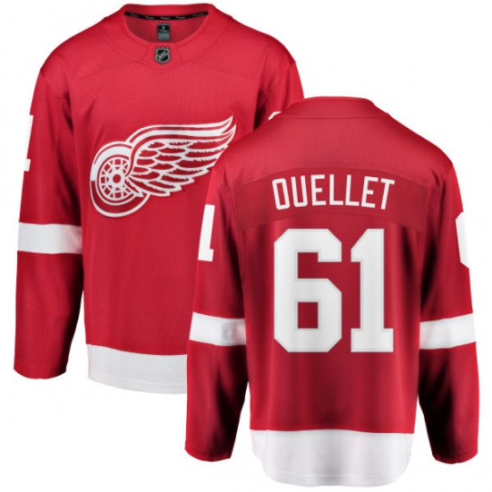 Men's Detroit Red Wings 61 Xavier Ouellet Fanatics Branded Red Home Breakaway NHL Jersey