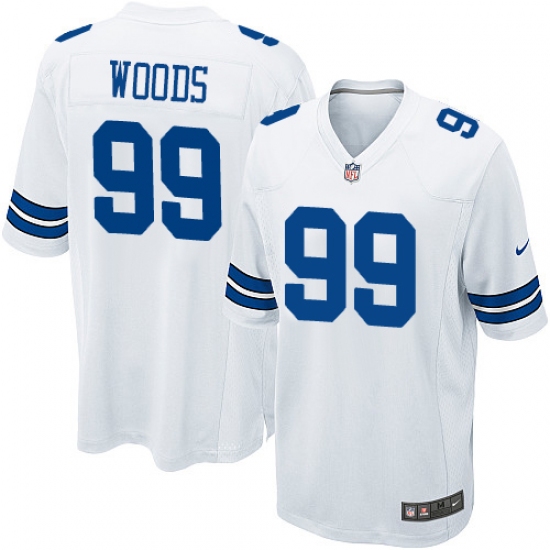 Men's Nike Dallas Cowboys 99 Antwaun Woods Game White NFL Jersey