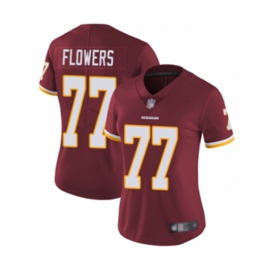 Women's Washington Redskins 77 Ereck Flowers Burgundy Red Team Color Vapor Untouchable Limited Player Football Jersey