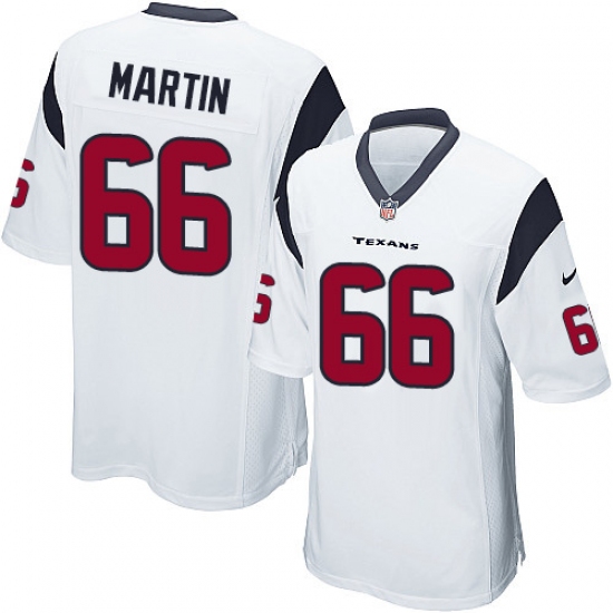 Men's Nike Houston Texans 66 Nick Martin Game White NFL Jersey