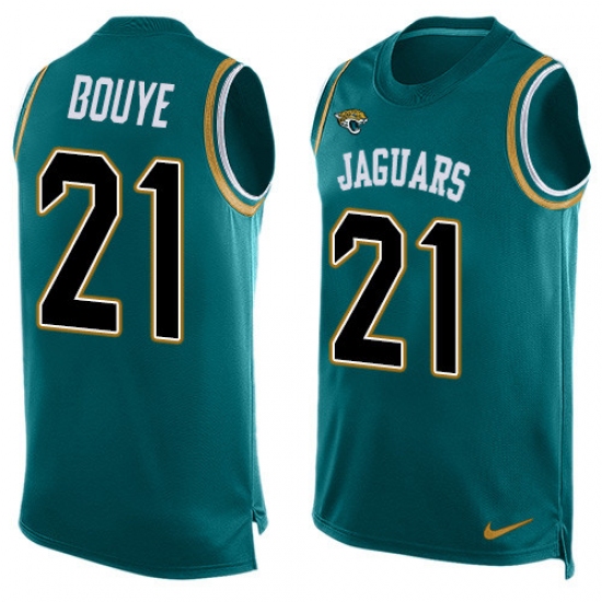 Men's Nike Jacksonville Jaguars 21 A.J. Bouye Limited Teal Green Player Name & Number Tank Top NFL Jersey