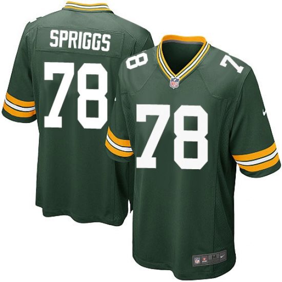 Men's Nike Green Bay Packers 78 Jason Spriggs Game Green Team Color NFL Jersey