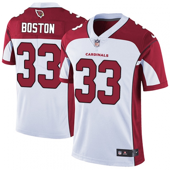 Men's Nike Arizona Cardinals 33 Tre Boston White Vapor Untouchable Limited Player NFL Jersey