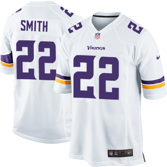 Men's Nike Minnesota Vikings 22 Harrison Smith Game White NFL Jersey