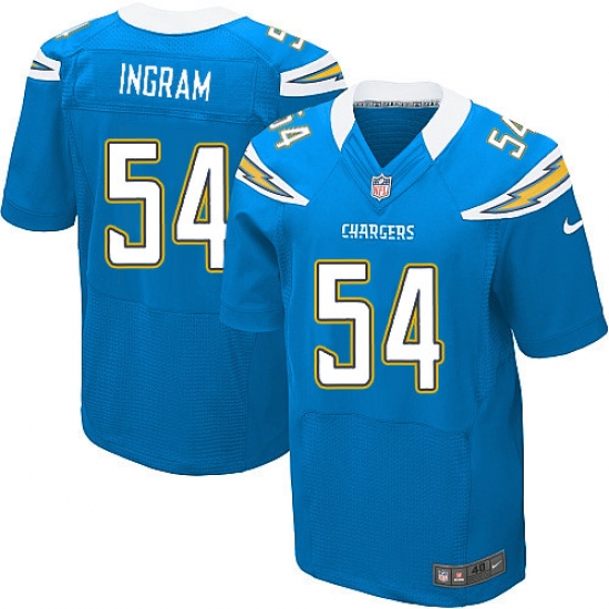 Men's Nike Los Angeles Chargers 54 Melvin Ingram Elite Electric Blue Alternate NFL Jersey