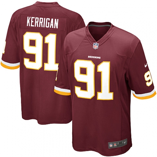 Men's Nike Washington Redskins 91 Ryan Kerrigan Game Burgundy Red Team Color NFL Jersey