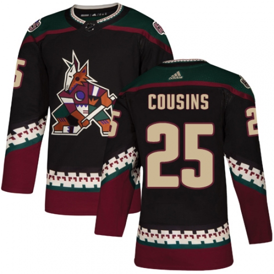 Men's Adidas Arizona Coyotes 25 Nick Cousins Authentic Black Alternate NHL Jersey