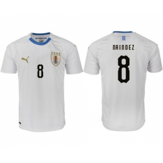 Uruguay 8 Naindez Home Soccer Country Jersey